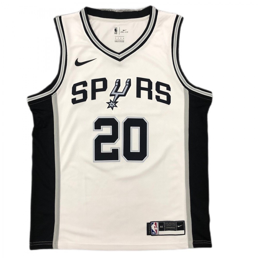 Men's San Antonio Spurs Manu Ginobili #20 White 2020/21 Swingman Jersey - Association Edition-Pro Kit Vault | Brand New 26/27 Sports Jerseys